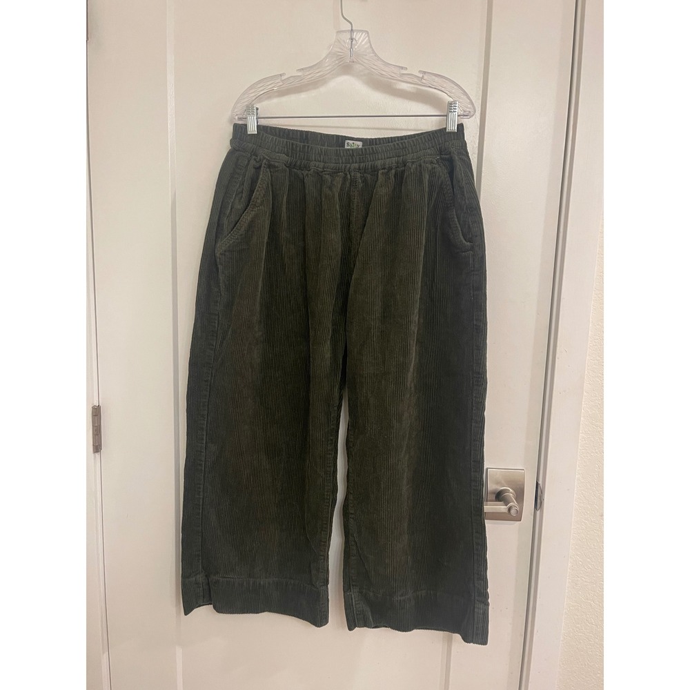 Shiny‎ by Nature Green Corduroy Wide Leg Barrell Pants Granola Trendy